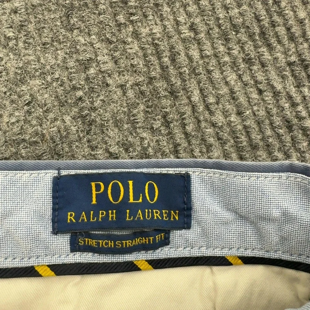 Polo Ralph Lauren Pants Mens 32/30 Blue Cotton Stretch Straight Fit Chino Casual